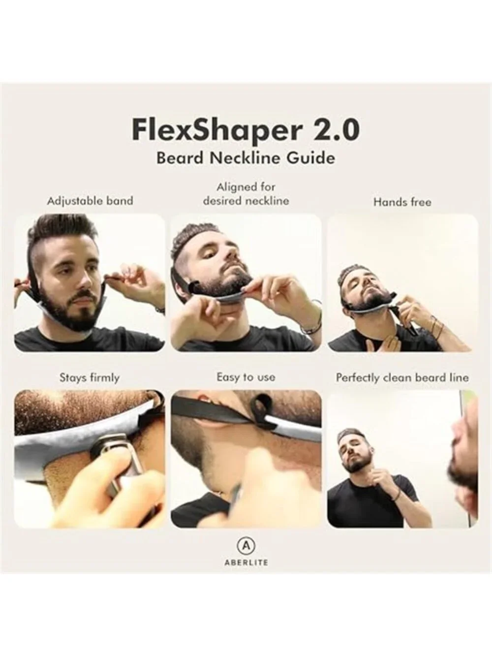 Beard Shaper for Men - Hands-Free & Flexible Neckline